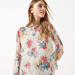 Loft Floral Shimmer Blouse